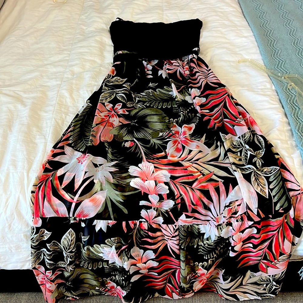 Strapless maxi dress